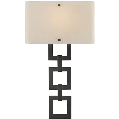 Carlyle 1 Light 11 inch Novel Brass Cover Sconce Wall Light in Smoke Granite, Square Link